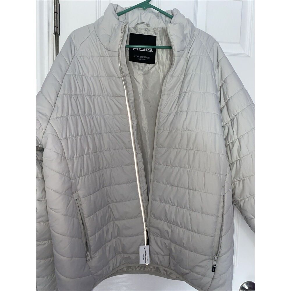RSQ Men's Winter Warm Insulated Water Wind Resistant Puffer Jacket 2XL Stone - Picture 7 of 8